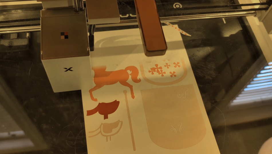 xtool m2 printing on paper