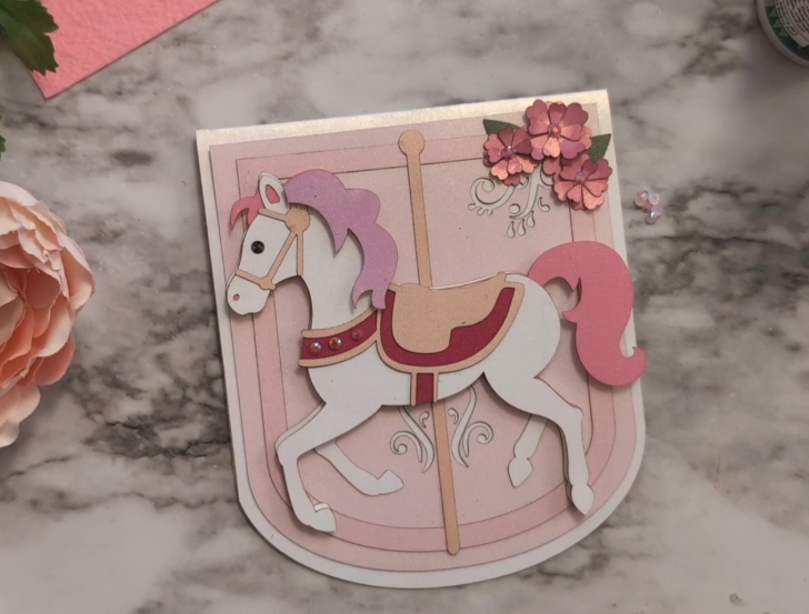 laser cut horse card