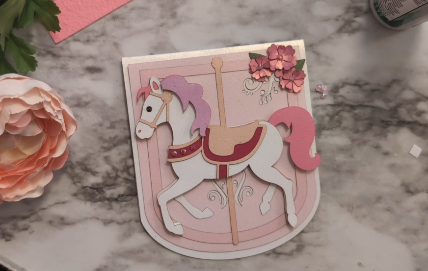 laser cut horse card